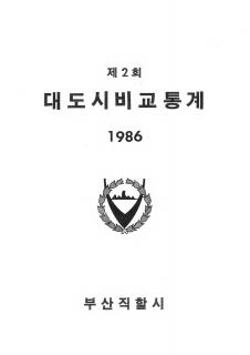 대도시비교통계-1986